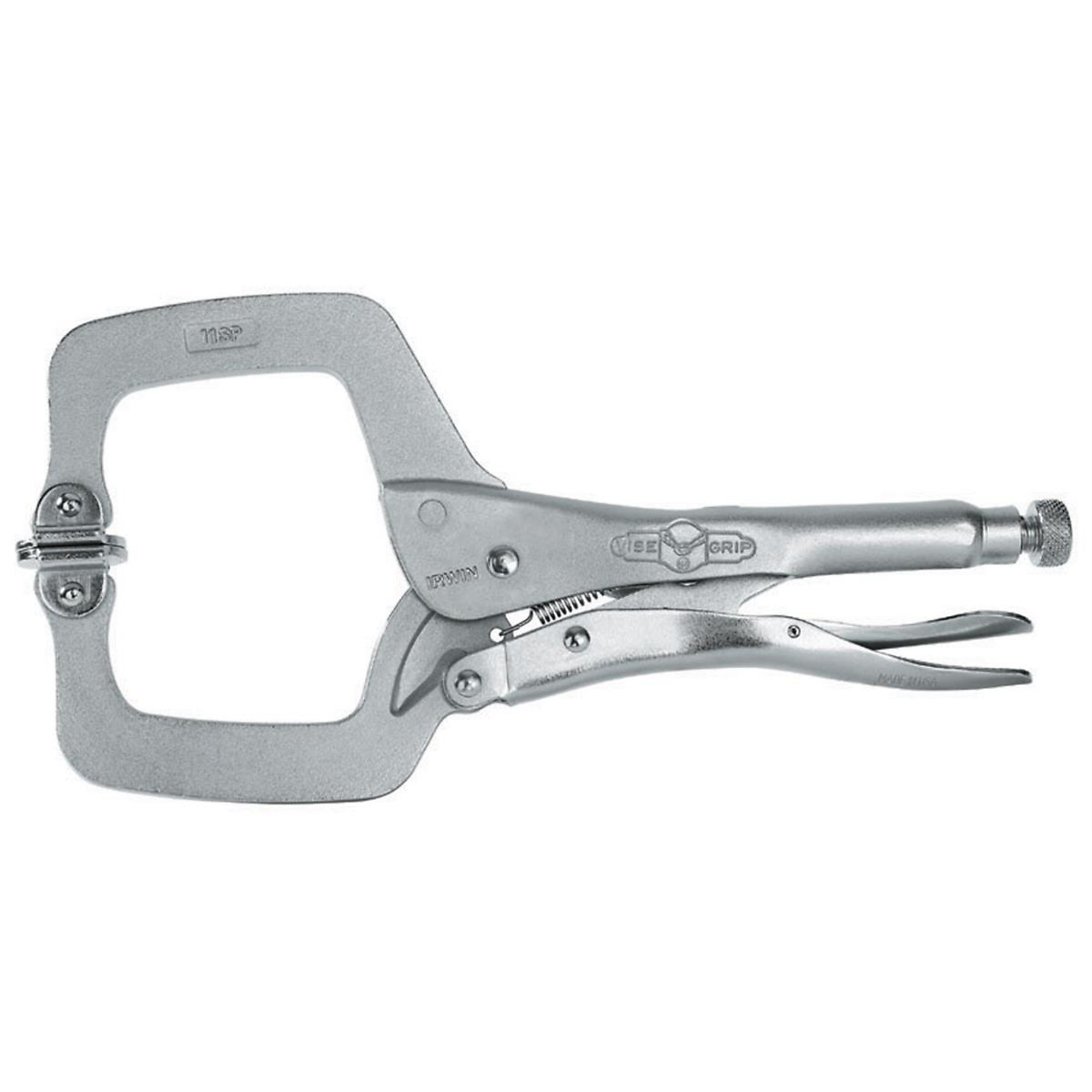 Vise-Grip 11in. C-Lock Clamp — Swivel Pads, Alloy Steel, Model# VGP11SP